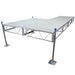 Metal stage platform on a white background