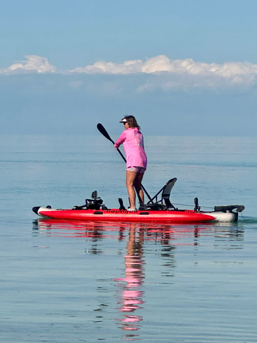 Nautiqua | ARUBA | Deluxe Paddleboard Fishing Pedal Kayak | Red - Aqua Gear Supply