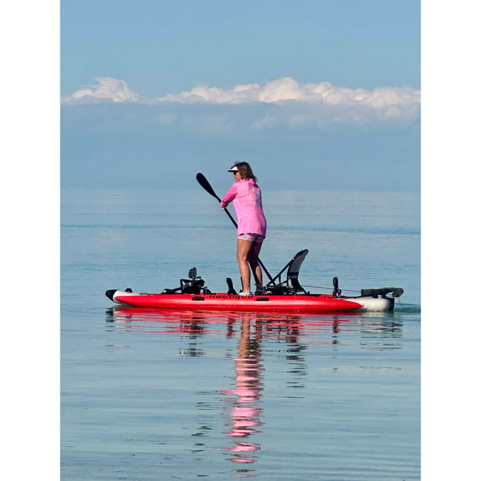 Nautiqua | ARUBA | Deluxe Paddleboard Fishing Pedal Kayak | Red - Aqua Gear Supply