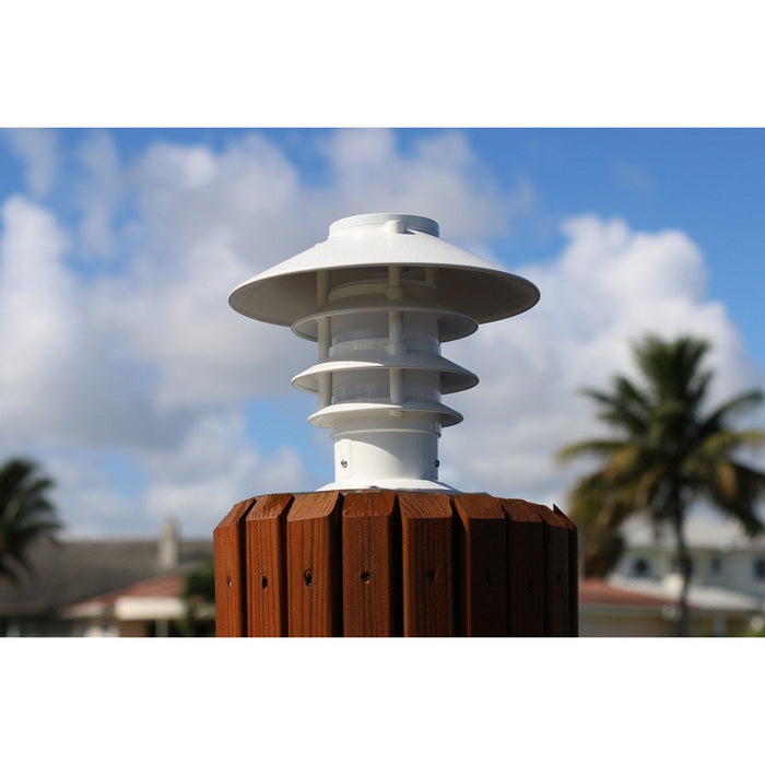 Solar Pagoda Piling Light - 3 Color LED Switchable - Aqua Gear Supply