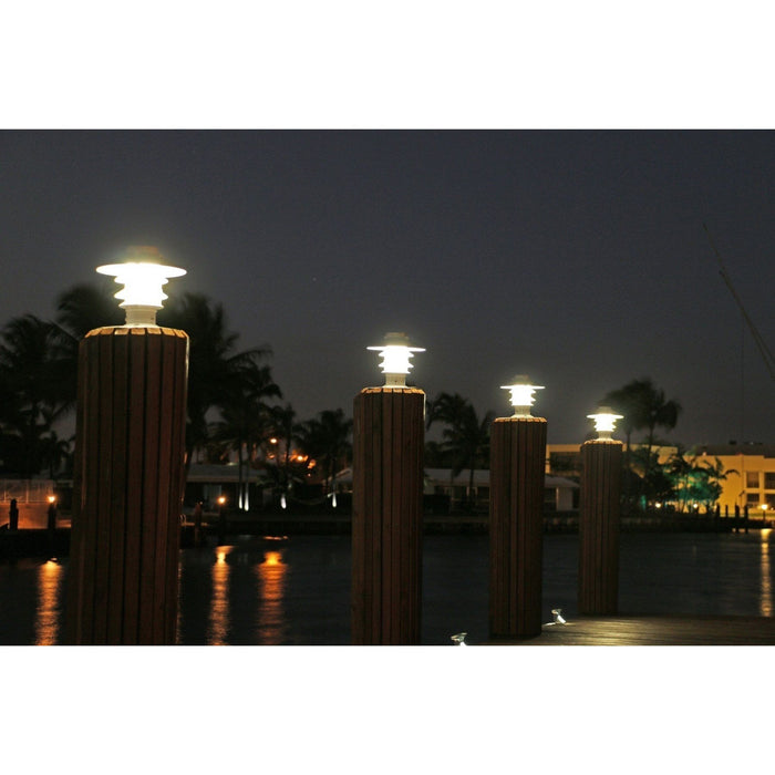 Solar Pagoda Piling Light - 3 Color LED Switchable - Aqua Gear Supply