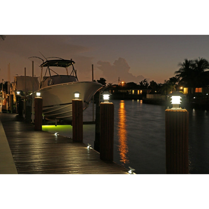 Solar Pagoda Piling Light - 3 Color LED Switchable - Aqua Gear Supply