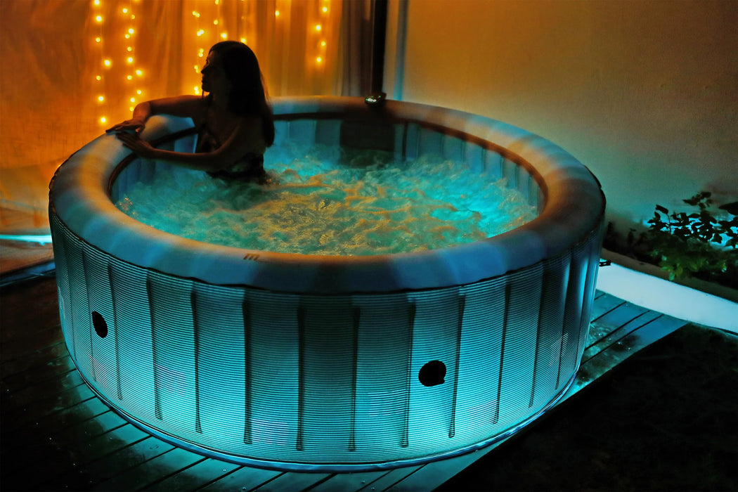 MSPA, STARRY, COMFORT SERIES, Inflatable Hot Tub & Spa, 138 Air Bubble System, LED, One Piece Quick Setup, Round - 6 Persons