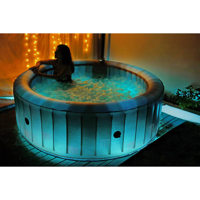 MSPA, STARRY, COMFORT SERIES, Inflatable Hot Tub & Spa, 138 Air Bubble System, LED, One Piece Quick Setup, Round - 6 Persons - Aqua Gear Supply 