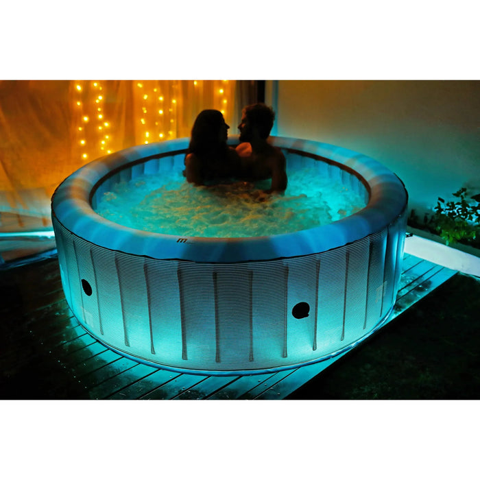 MSPA, STARRY, COMFORT SERIES, Inflatable Hot Tub & Spa, 138 Air Bubble System, LED, One Piece Quick Setup, Round - 6 Persons - Aqua Gear Supply 
