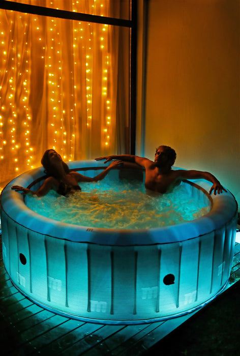 MSPA, STARRY, COMFORT SERIES, Inflatable Hot Tub & Spa, 138 Air Bubble System, LED, One Piece Quick Setup, Round - 6 Persons