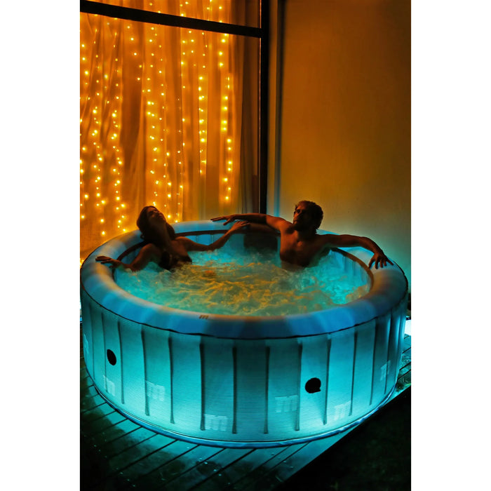MSPA, STARRY, COMFORT SERIES, Inflatable Hot Tub & Spa, 138 Air Bubble System, LED, One Piece Quick Setup, Round - 6 Persons - Aqua Gear Supply 