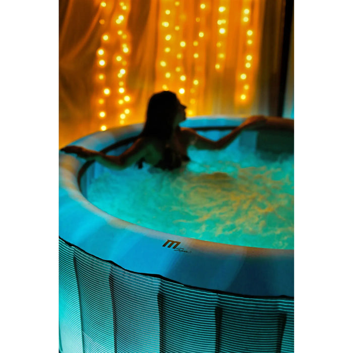 MSPA, STARRY, COMFORT SERIES, Inflatable Hot Tub & Spa, 138 Air Bubble System, LED, One Piece Quick Setup, Round - 6 Persons - Aqua Gear Supply 