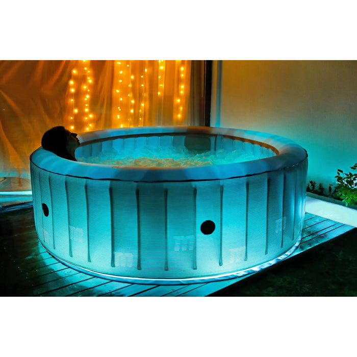 MSPA, STARRY, COMFORT SERIES, Inflatable Hot Tub & Spa, 138 Air Bubble System, LED, One Piece Quick Setup, Round - 6 Persons - Aqua Gear Supply 
