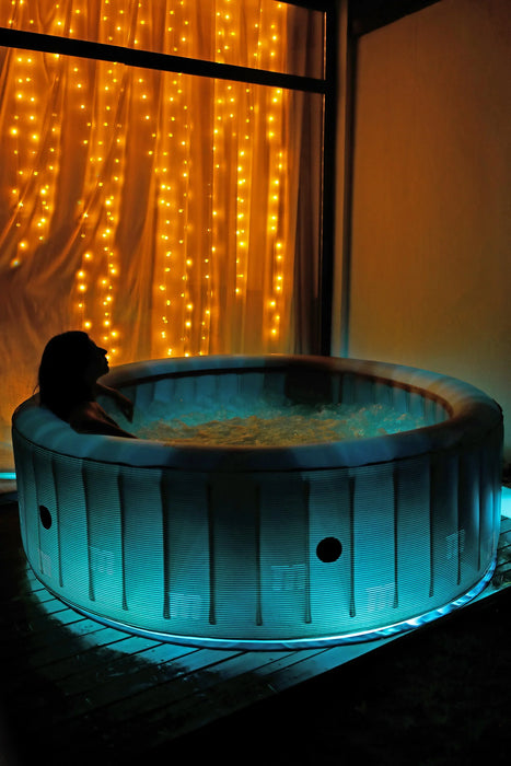 MSPA, STARRY, COMFORT SERIES, Inflatable Hot Tub & Spa, 138 Air Bubble System, LED, One Piece Quick Setup, Round - 6 Persons