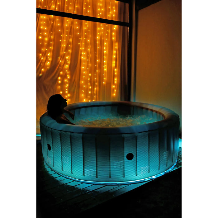 MSPA, STARRY, COMFORT SERIES, Inflatable Hot Tub & Spa, 138 Air Bubble System, LED, One Piece Quick Setup, Round - 6 Persons - Aqua Gear Supply 