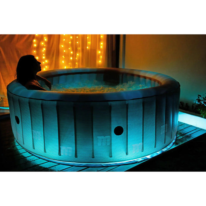MSPA, STARRY, COMFORT SERIES, Inflatable Hot Tub & Spa, 138 Air Bubble System, LED, One Piece Quick Setup, Round - 6 Persons - Aqua Gear Supply 
