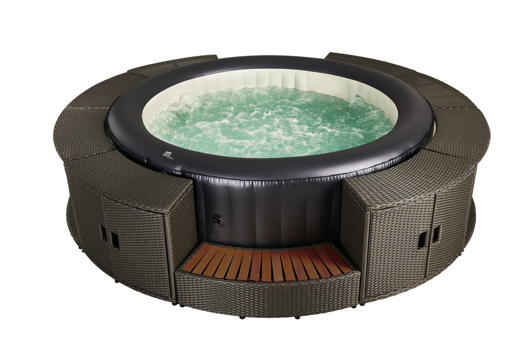 MSPA, CARLTON, MUSE SERIES, Self-Inflatable Hot Tub & Spa, Hydromassage Jets & Air Bubble System, Round - 4 Persons