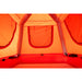 Orange inflatable tent interior