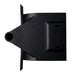Black metal bracket on a white background