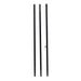 Three black poles on a white background