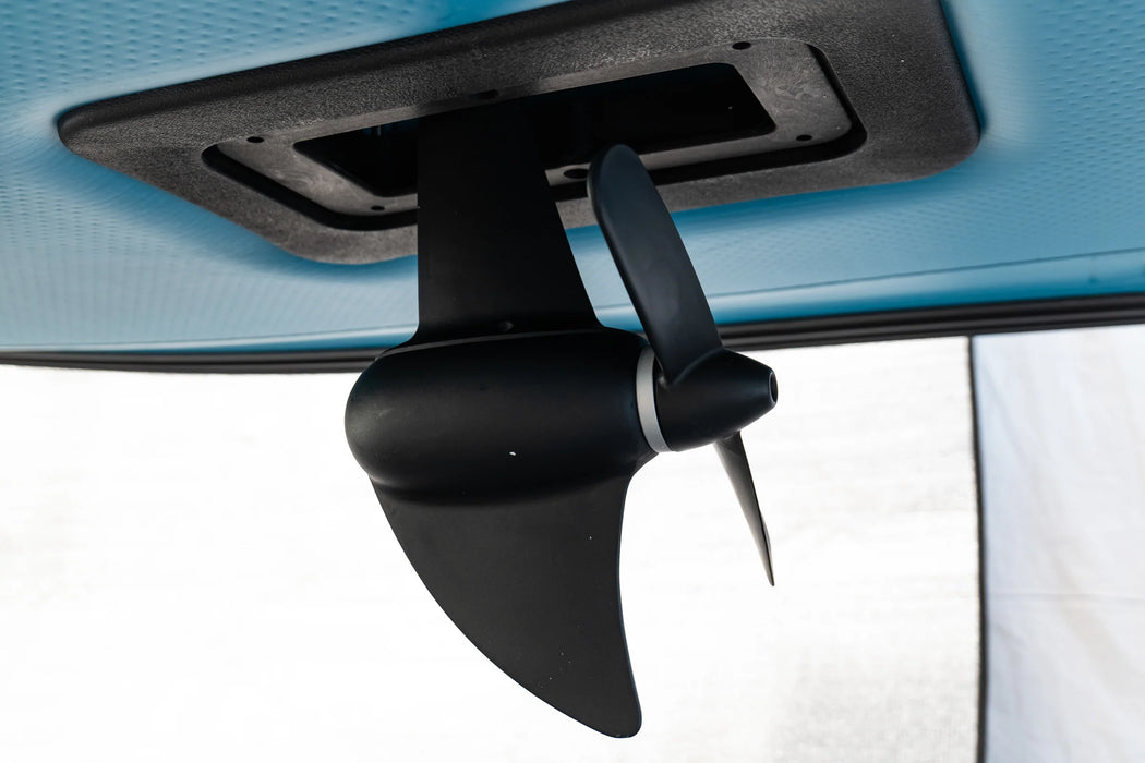 A boat propeller.