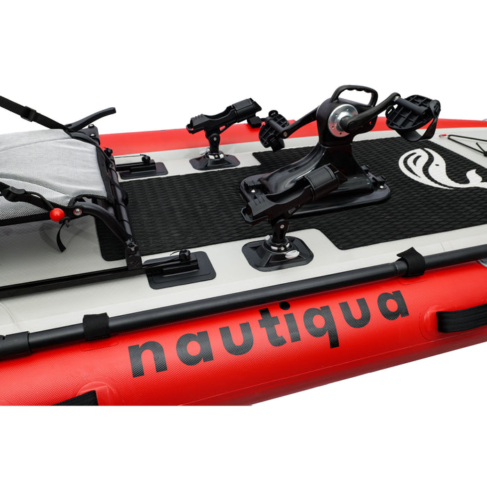 Nautiqua | ARUBA | Deluxe Paddleboard Fishing Pedal Kayak | Red - Aqua Gear Supply
