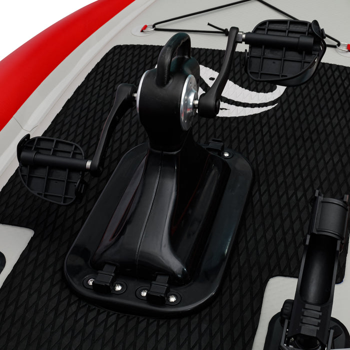 Nautiqua | ARUBA | Deluxe Paddleboard Fishing Pedal Kayak | Red - Aqua Gear Supply