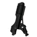 Black adjustable bike seat post on a white background