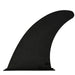 Black surfboard fin on a white background