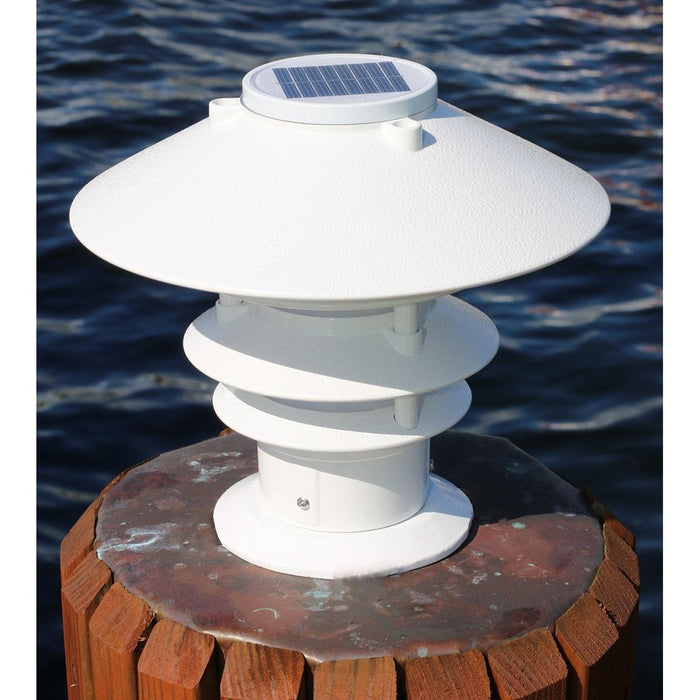 Solar Pagoda Piling Light - 3 Color LED Switchable - Aqua Gear Supply