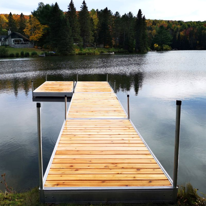 MultiNautic 5′ x 10′ Fixed Dock with Cedar Decking