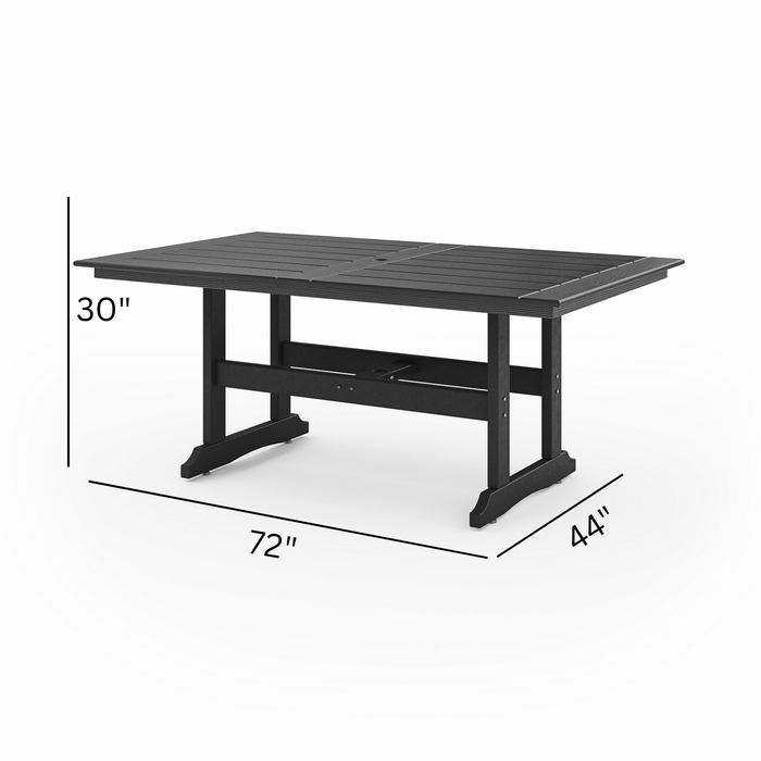 SoPoly 72" Savannah Farmhouse Dining Table - Aqua Gear Supply