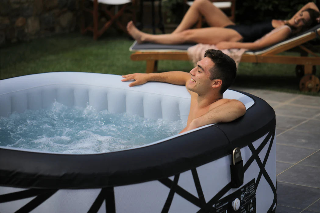 MSPA SOHO, PREMIUM SERIES, Inflatable Hot Tub & Spa, 132 Air Bubble System, One Piece Quick Setup, Square - 6 Persons