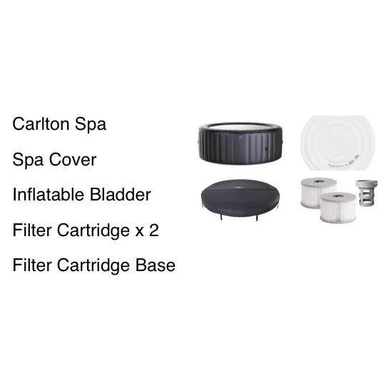 MSPA, CARLTON, MUSE SERIES, Self-Inflatable Hot Tub & Spa, Hydromassage Jets & Air Bubble System, Round - 4 Persons - Aqua Gear Supply