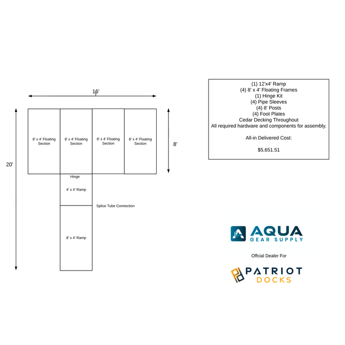 Derk Holder Custom Floating Dock - Aqua Gear Supply