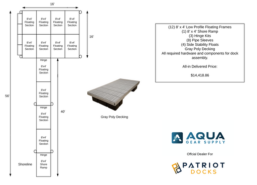 Tara & Dave Custom Floating Dock - Aqua Gear Supply