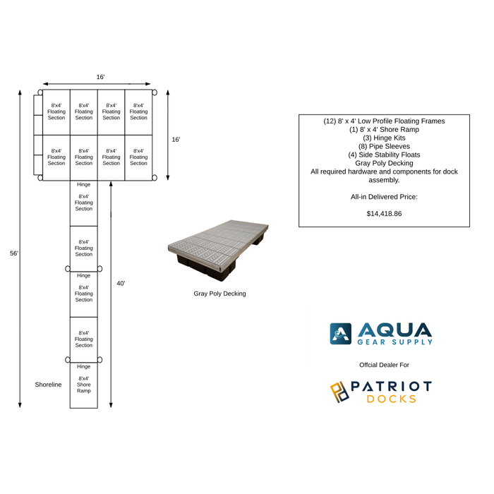 Tara & Dave Custom Floating Dock - Aqua Gear Supply