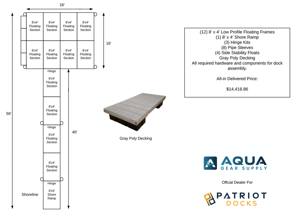 Tara & Dave Custom Floating Dock - Aqua Gear Supply