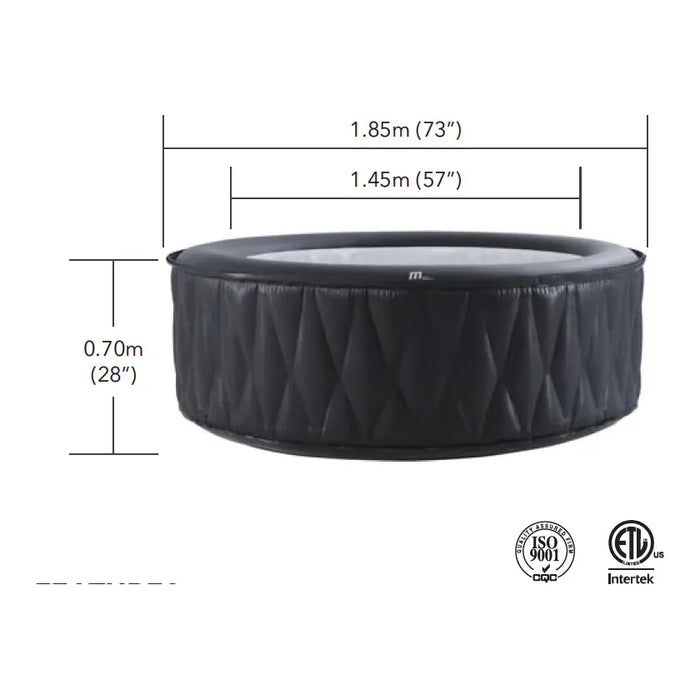 MSPA, MONT BLANC, PREMIUM SERIES, Inflatable Hot Tub & Spa, 118 Air Bubble System, One Piece Quick Setup, Round - 4 Persons - Aqua Gear Supply 