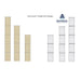 Diagram of Alumidock Easy Connect 5' Straight Dock Packages with different configurations.