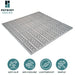 Gray dock plate with Patriot Docks branding and feature icons on a white background