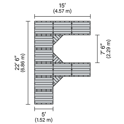 Connect-A-Dock Low Profile F Shape Docks - Aqua Gear Supply
