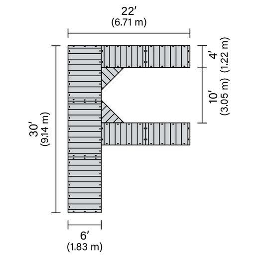 Connect-A-Dock High Profile F Shape Docks - Aqua Gear Supply