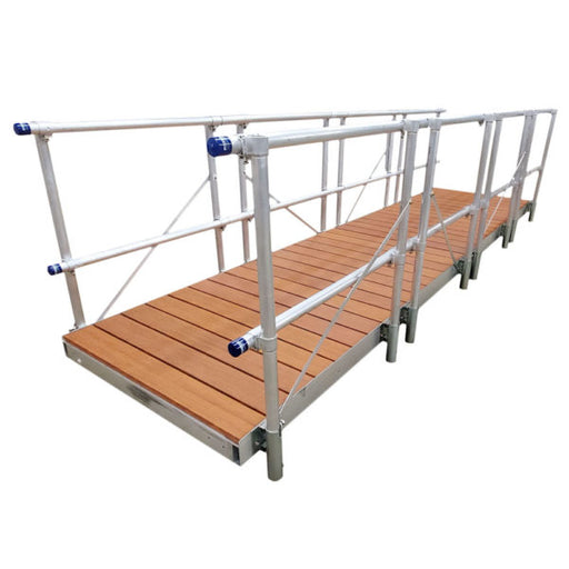 4'x16' Gangway Kit, Alum Deck (Brown) - Aqua Gear Supply