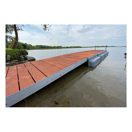 Patriot Docks Premium Floating Dock w/ Brown Aluminum Deck - Aqua Gear Supply