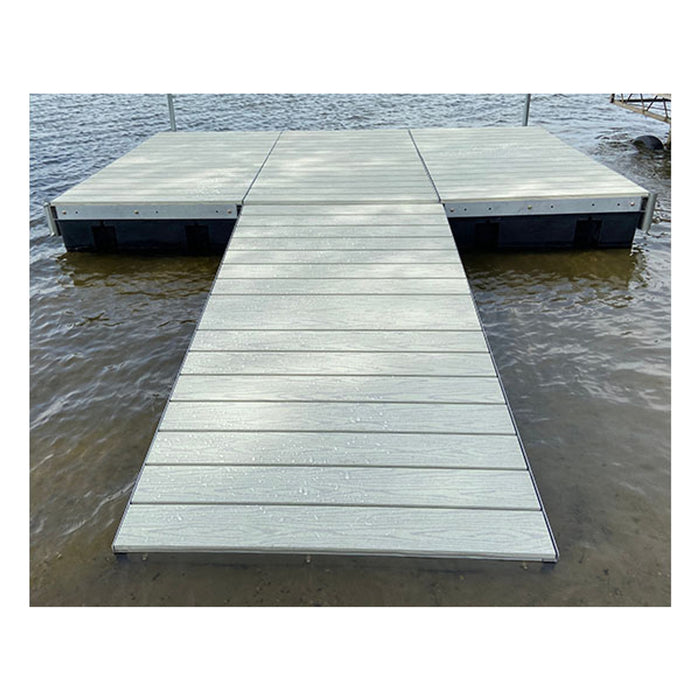 Patriot Docks Premium "T" Floating Dock w/ Gray Aluminum - Aqua Gear Supply