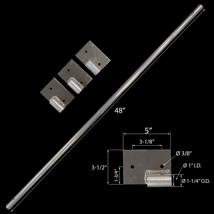 Floating Hinge Kit For Low Profile Tubular Frames - Aqua Gear Supply