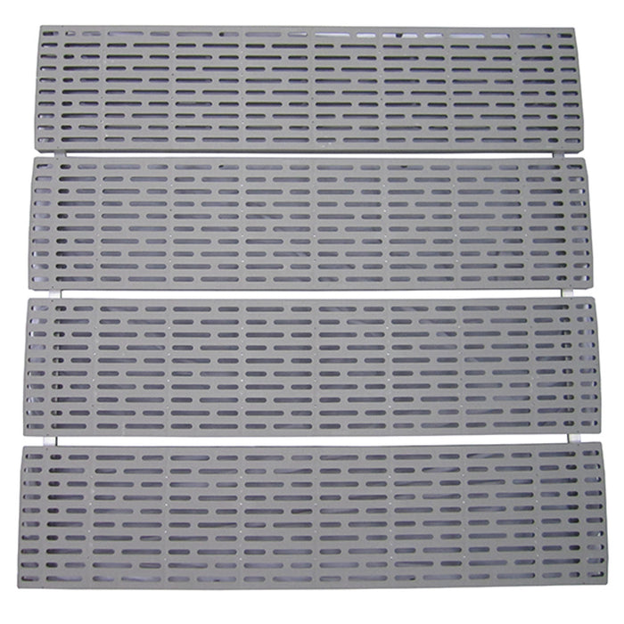 Patriot Docks Gray Poly 4' x 4' Deck Section w/ 2 Alum. Stringers - Aqua Gear Supply