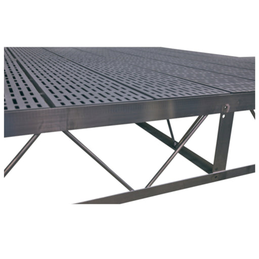 Patriot Docks Gray Poly 4' x 4' Deck Section w/ 2 Alum. Stringers - Aqua Gear Supply