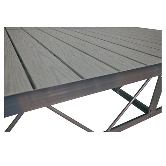 Patriot Docks 10957 Gray Aluminum 4' x 4' Section - Aqua Gear Supply