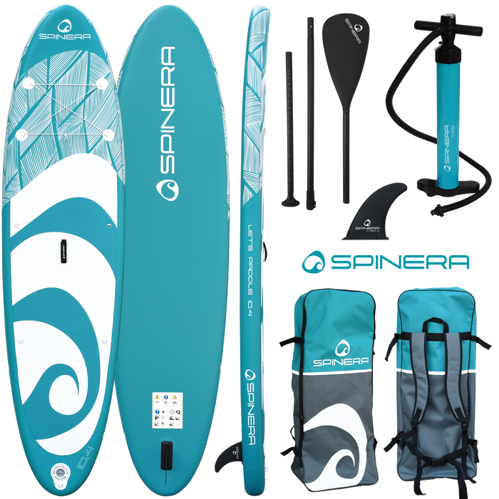 Spinera USA SUP Let's Paddle 10 FT 6 IN Inflatable Paddle Board with Backpack, Pump, Paddle and More. - Aqua Gear Supply
