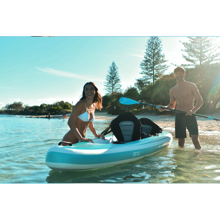 Spinera 12 Ft Paddle Board Kayak Hybrid - The "SK 12" with Heavy Duty Water Resistant Bag, 2 Kayak Seats, 2 Fins and more - Aqua Gear Supply