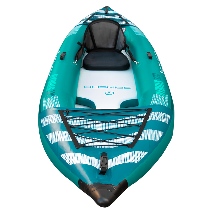 Spinera "Hybris 320" 1-Person Inflatable Kayak - With Heavy Duty Water Resistant Bag, Kayak Seat and more - Aqua Gear Supply