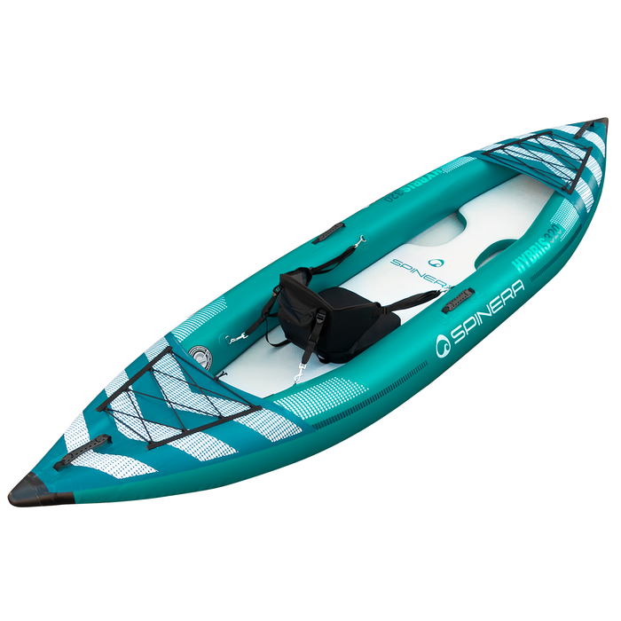 Spinera "Hybris 320" 1-Person Inflatable Kayak - With Heavy Duty Water Resistant Bag, Kayak Seat and more - Aqua Gear Supply